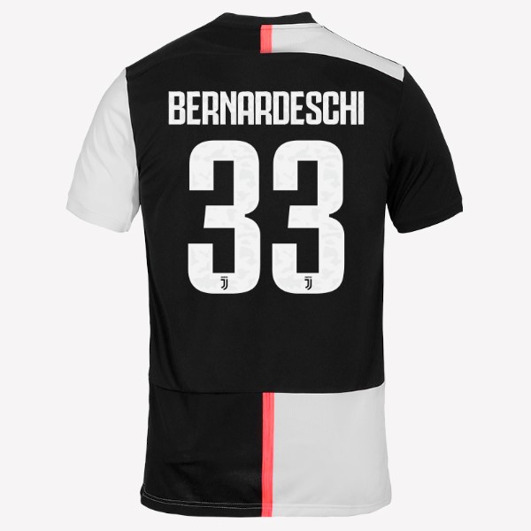 Camiseta Juventus NO.33 Bernaroeschi Replica Primera Ropa 2019/20 Blanco Negro